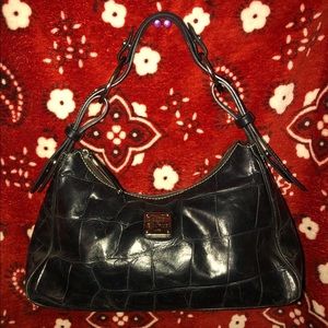 Dooney & Bourke Croc Embossed Leather Shoulder Bag